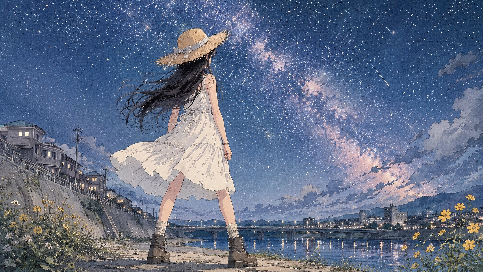 流星と少女19 | の人気AIイラスト・グラビア