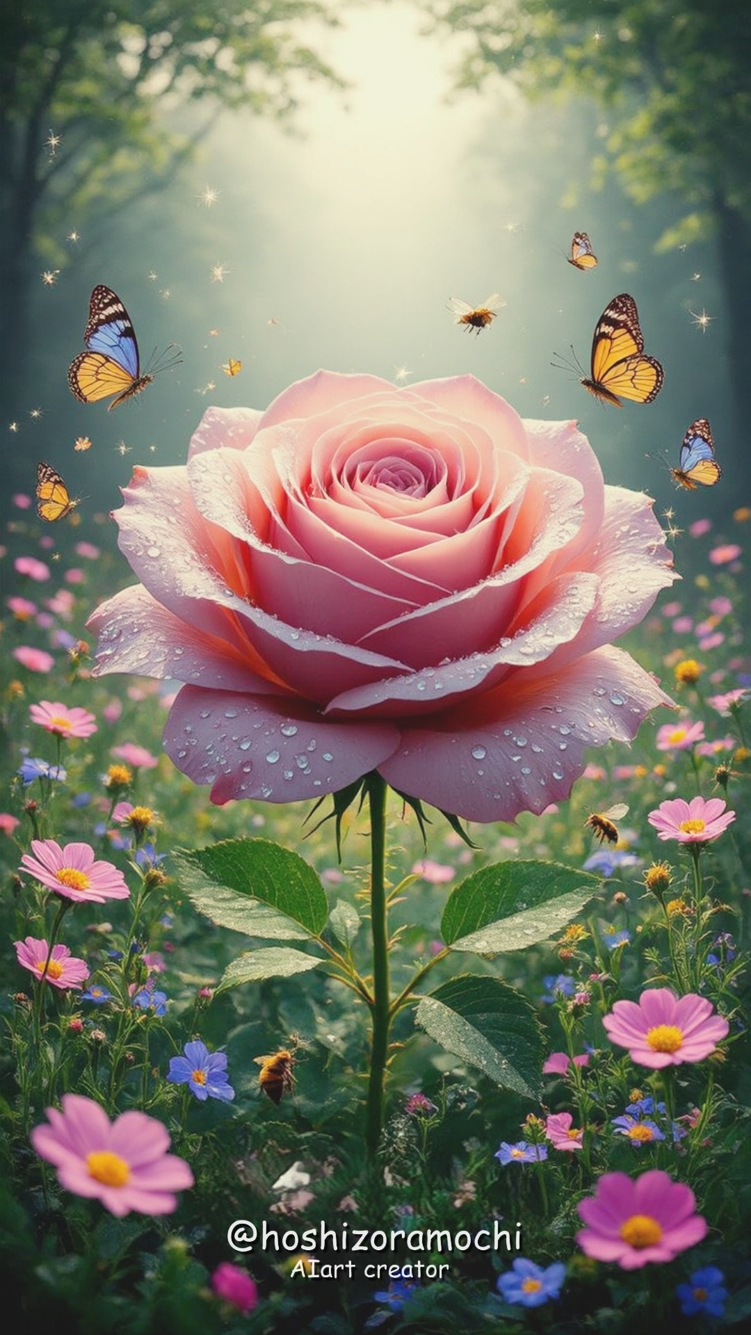 生命の万華鏡：花の迷宮に息づく幻想的な調べ🌹 | の人気AIイラスト・グラビア