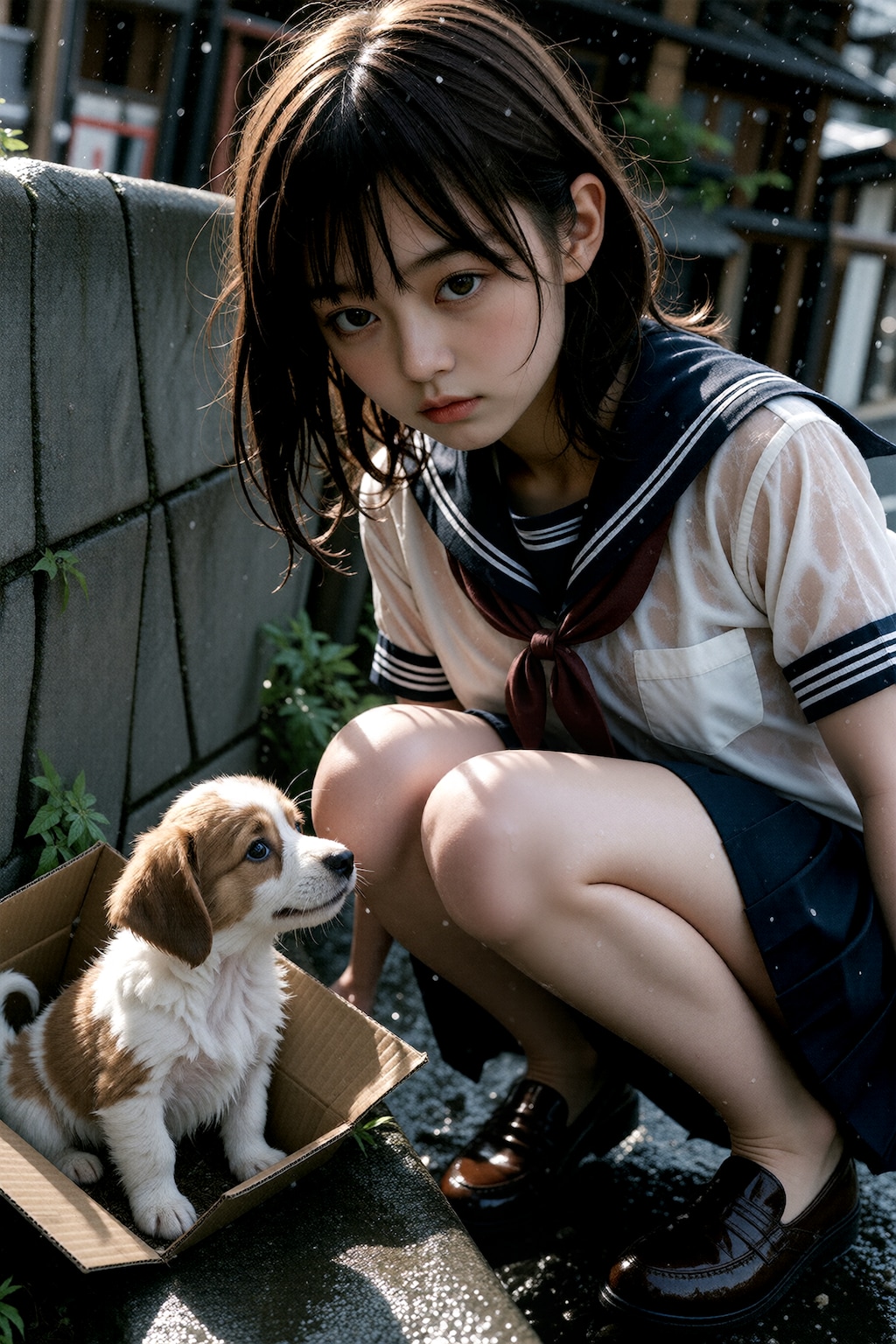 捨て犬と少女