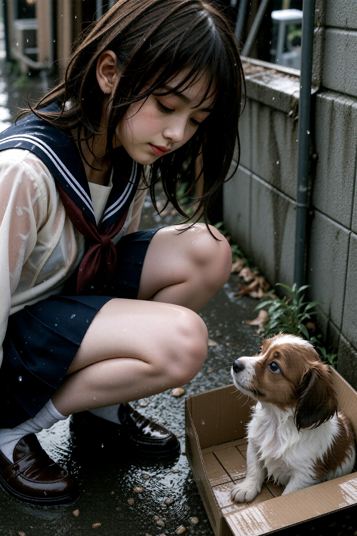 捨て犬と少女