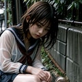 捨て犬と少女 3枚目