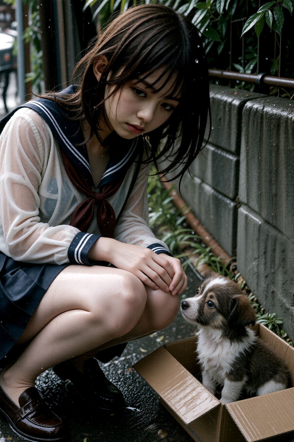 捨て犬と少女