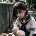 捨て犬と少女 5枚目