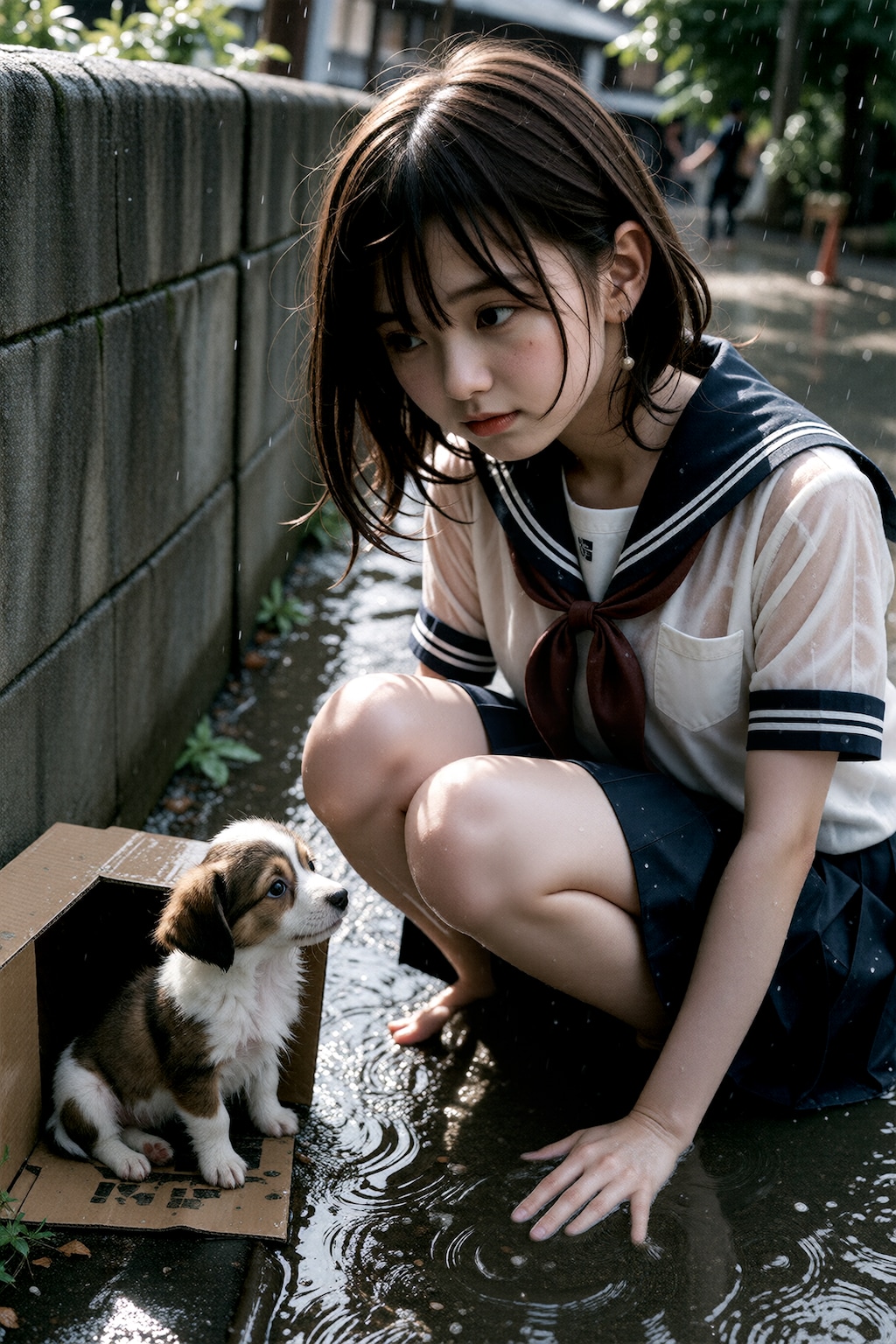 捨て犬と少女