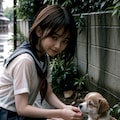 捨て犬と少女 4枚目