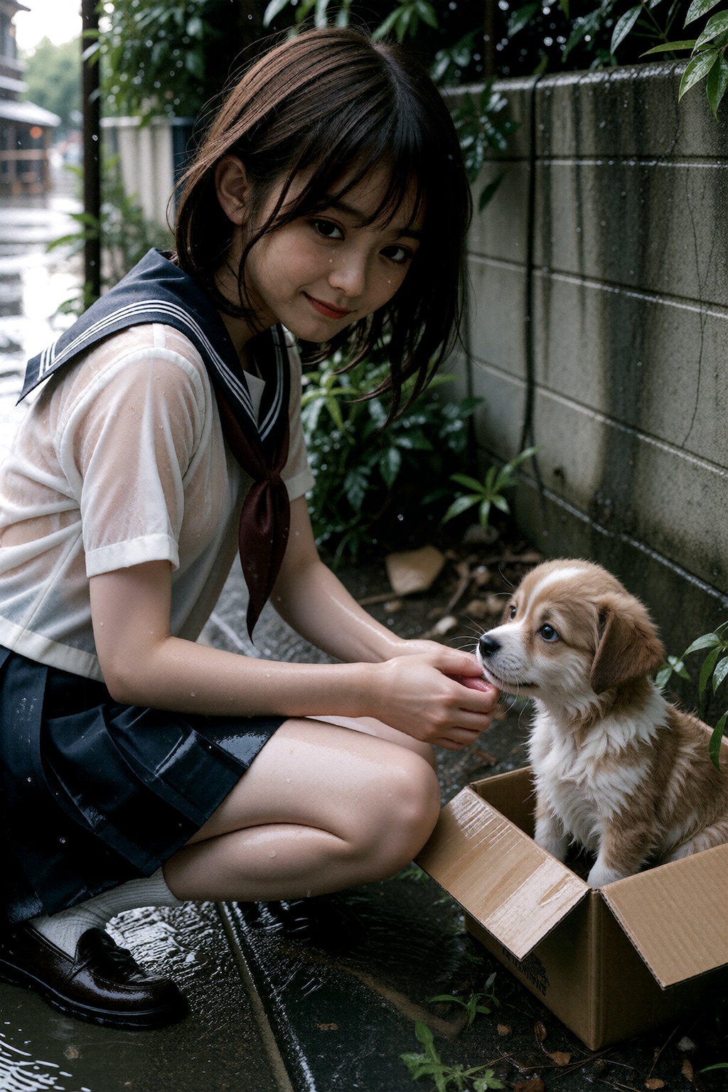 捨て犬と少女