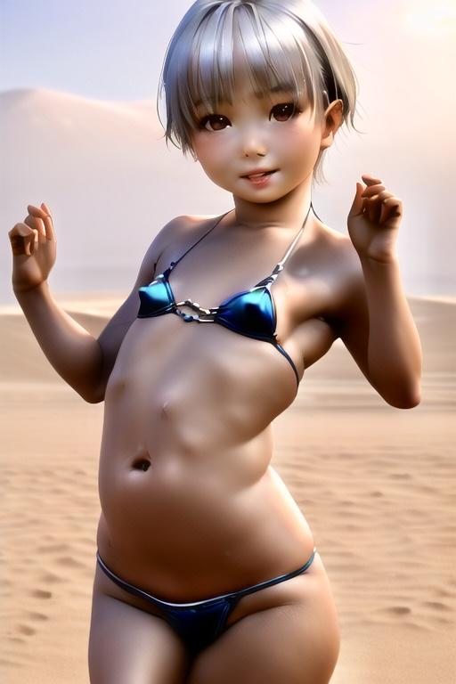 褐色ロリビキニ