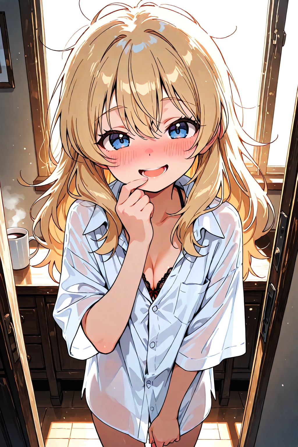 シャツ一枚の朝食同盟 | の人気AIイラスト・グラビア