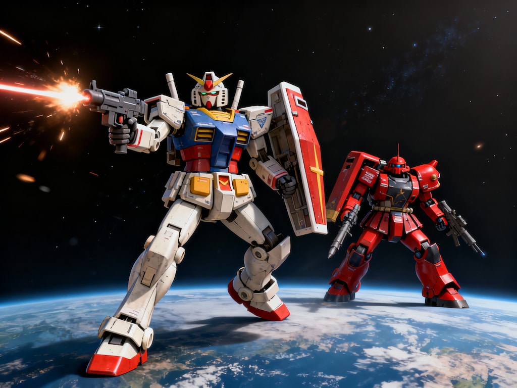 ガンダムとシャアザク？