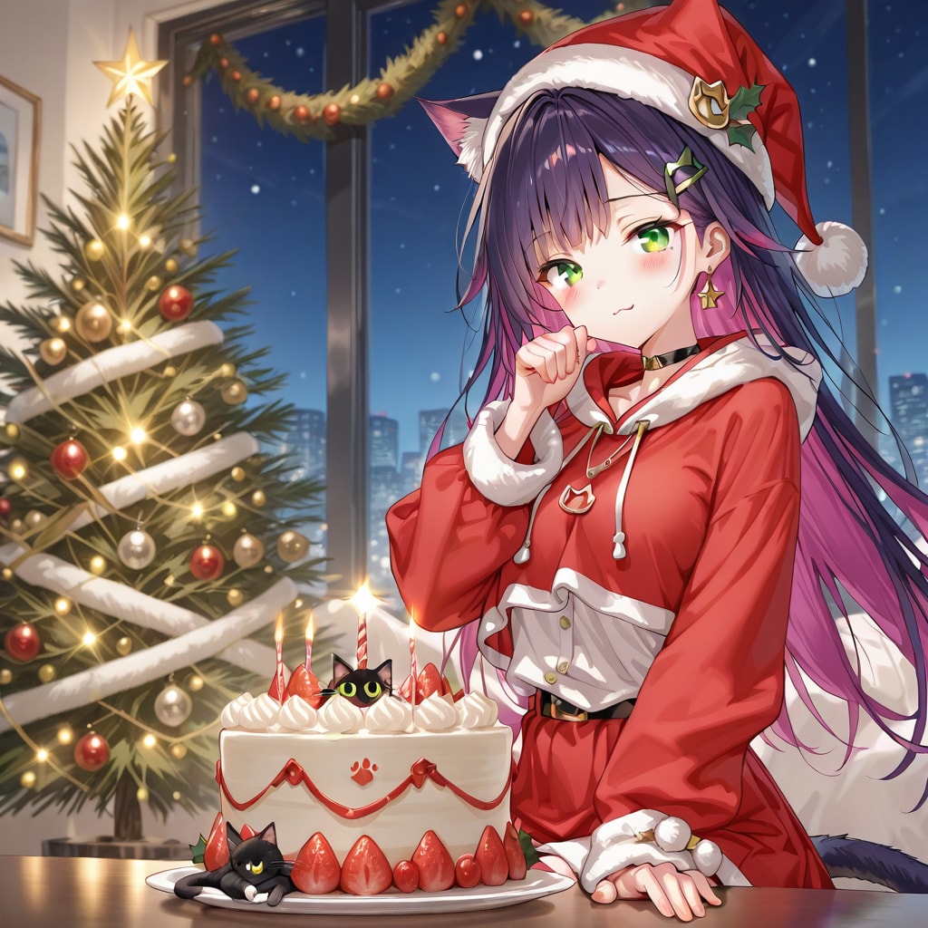 猫と過ごすクリスマス【其ノ一】 | の人気AIイラスト・グラビア