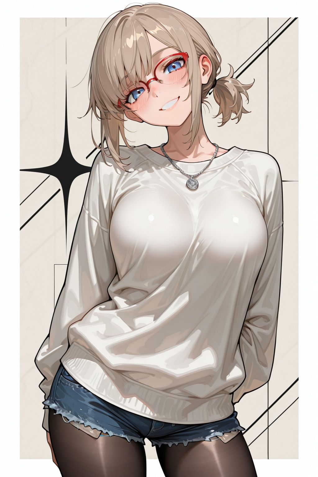 contrappostoとhead tilt | の人気AIイラスト・グラビア