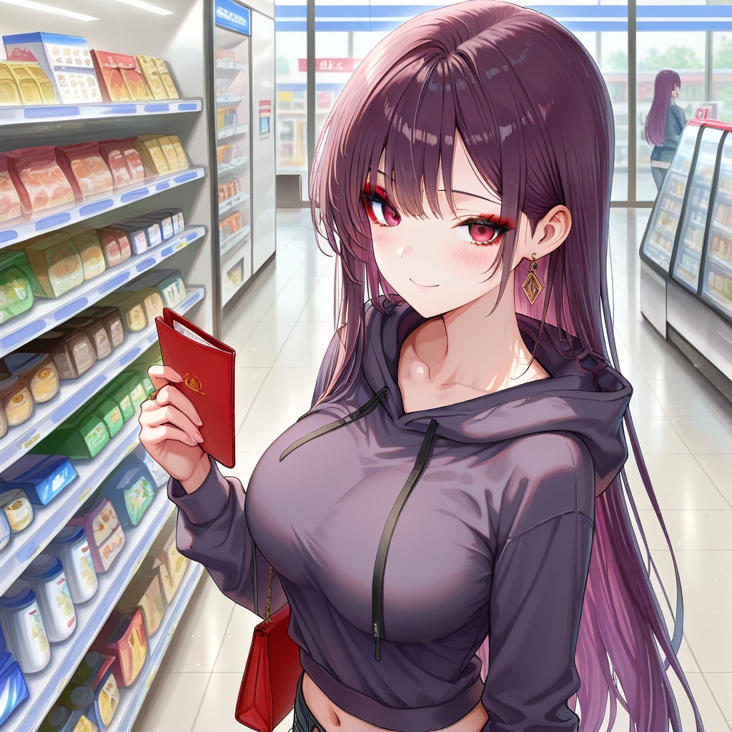買い物するギャルお姉さん