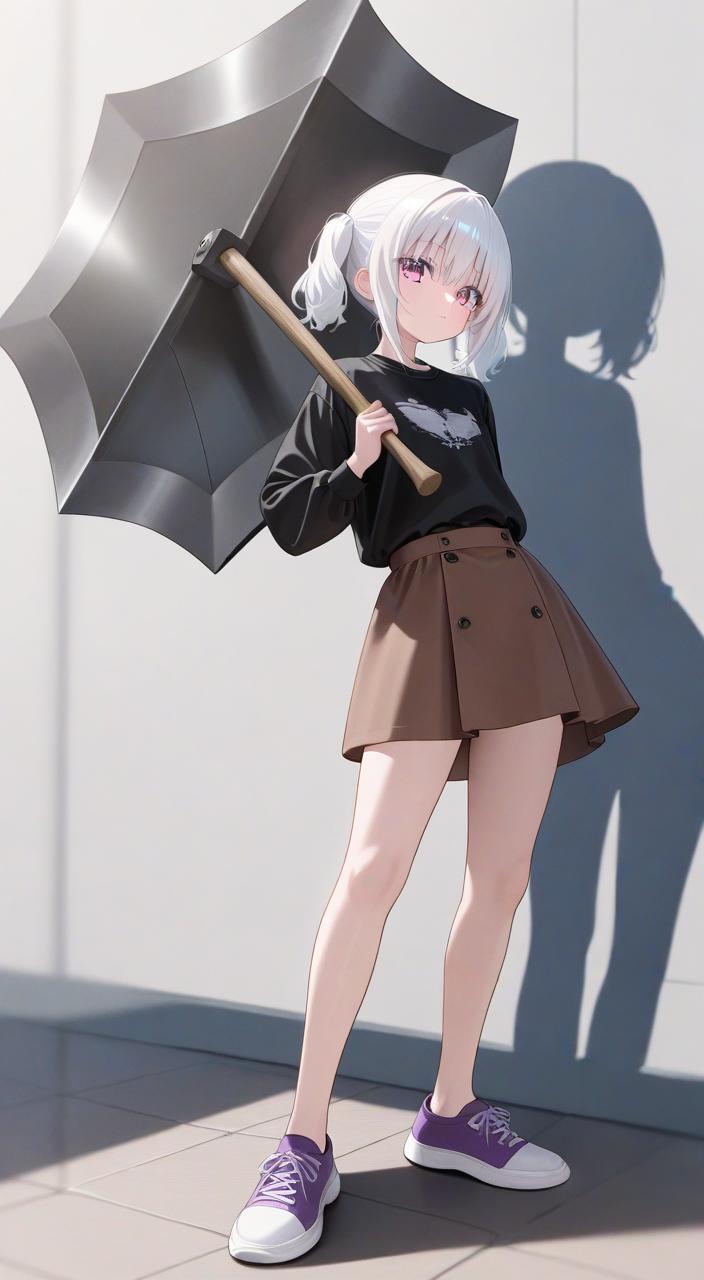 街内の斧持ち女戦士