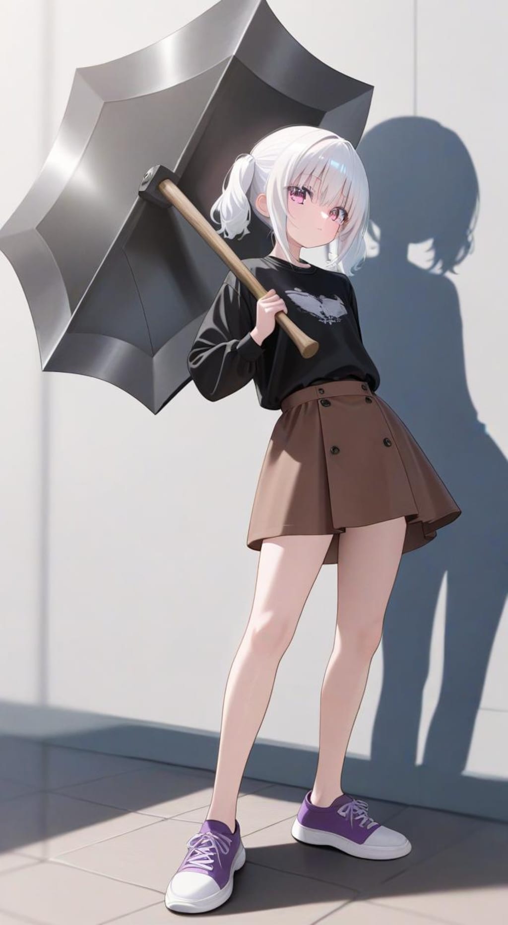 街内の斧持ち女戦士