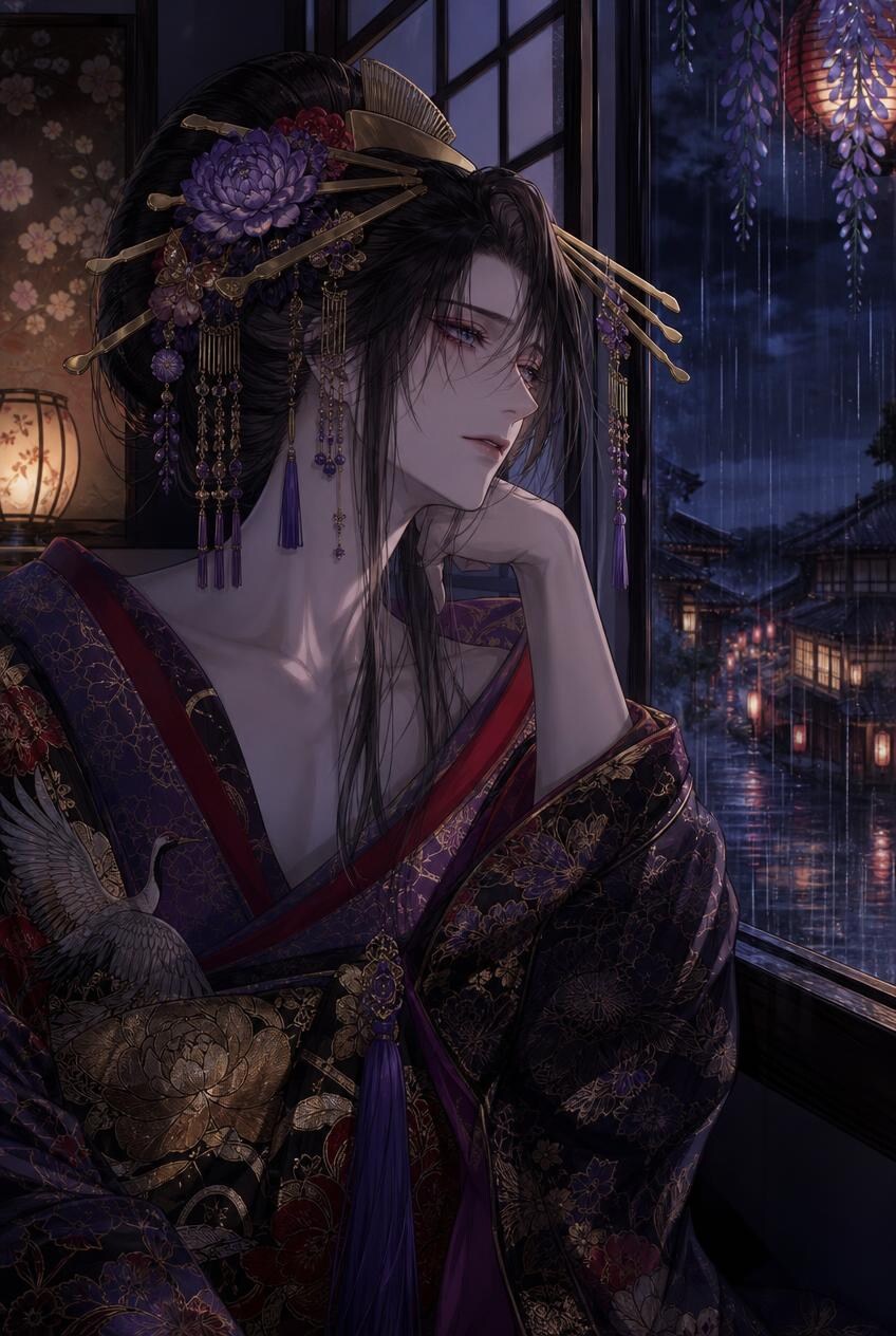 男女逆転遊郭(男性花魁) | の人気AIイラスト・グラビア