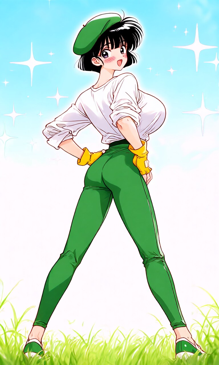 小尻を向けるミオリちゃん | の人気AIイラスト・グラビア