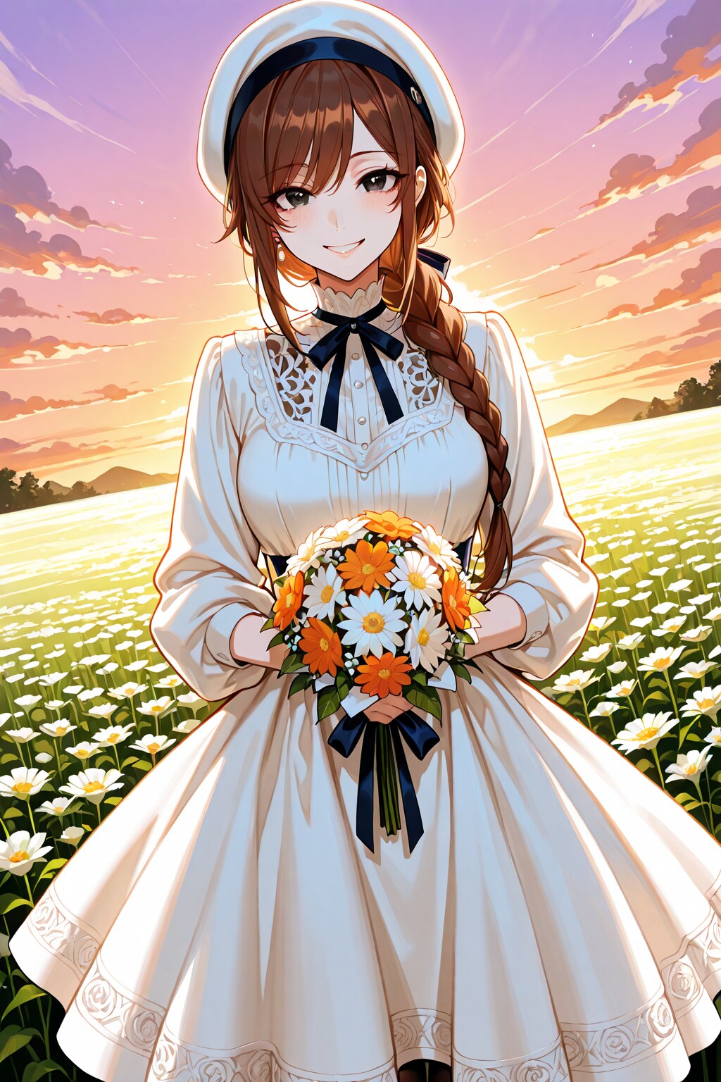 夕暮れの花園　その３