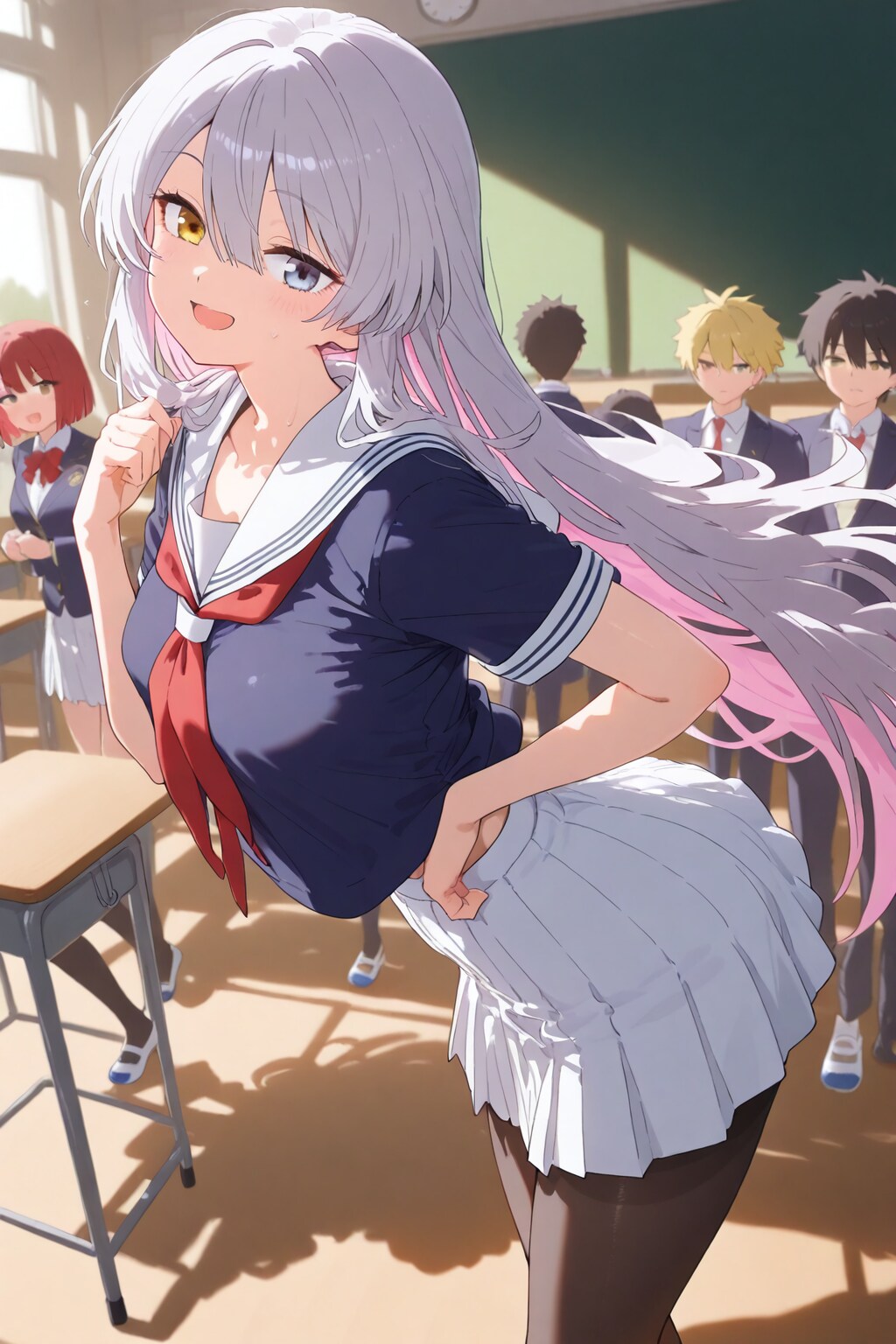 学校は制服で