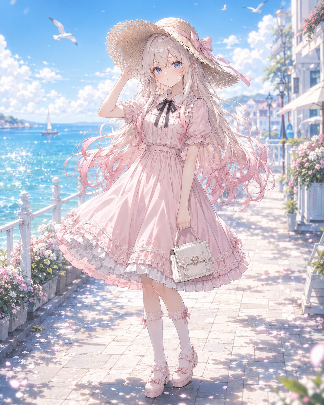 ゆらと麦わら帽子とワンピース