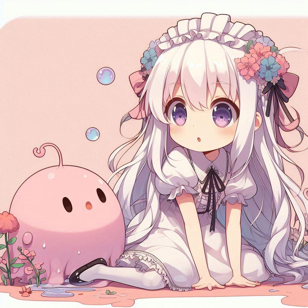 白髪の可愛い女の子【145】