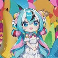 カラフル女の子 2枚目