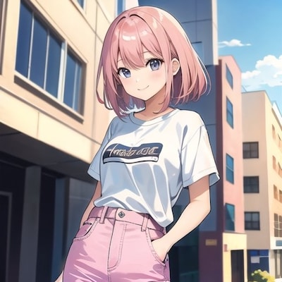 ピンクのズボンは嬉しくて