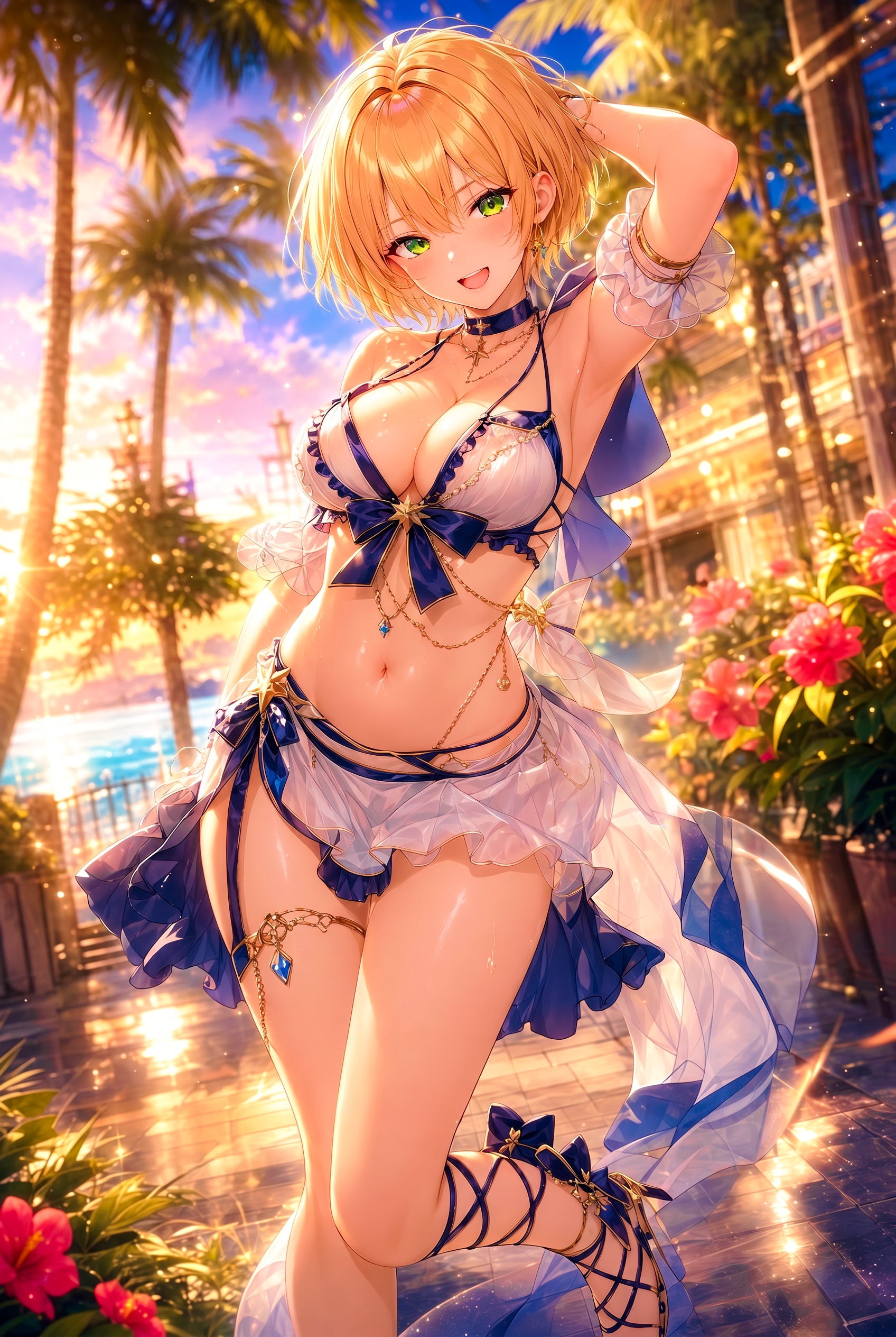 夕焼け×白ギャルデート♡