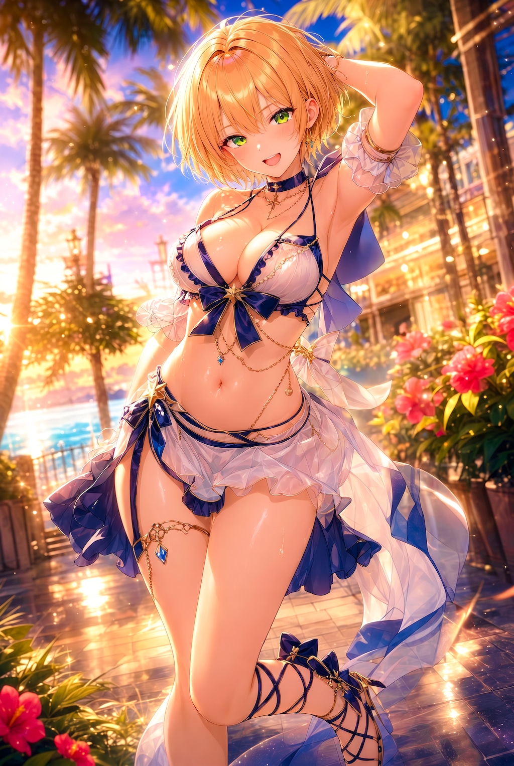 夕焼け×白ギャルデート♡