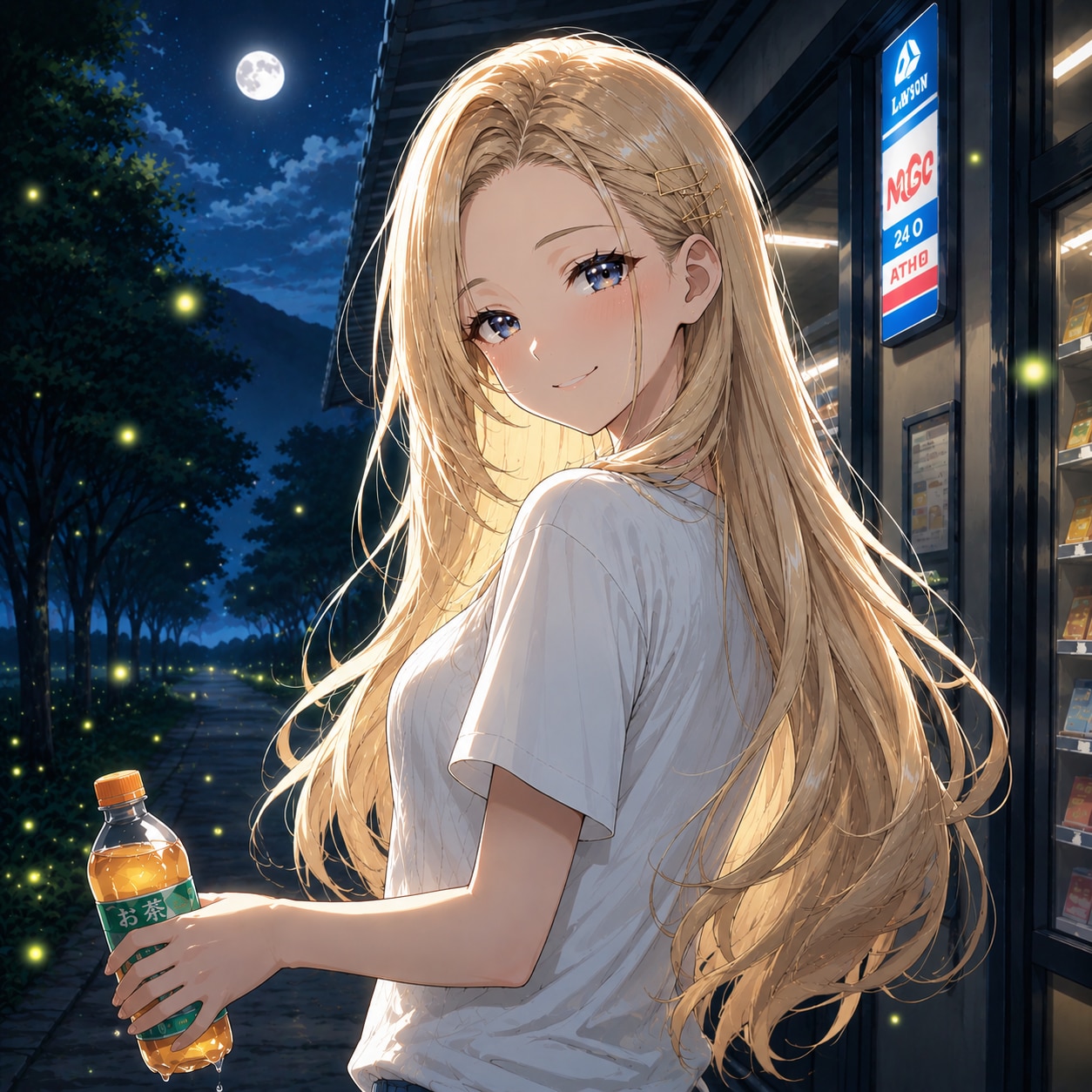 蛍が照らす帰り道