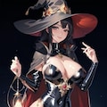 黒ラバー衣装魔女 6枚目