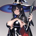 黒ラバー衣装魔女 4枚目