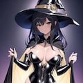 黒ラバー衣装魔女 5枚目