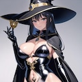 黒ラバー衣装魔女 10枚目