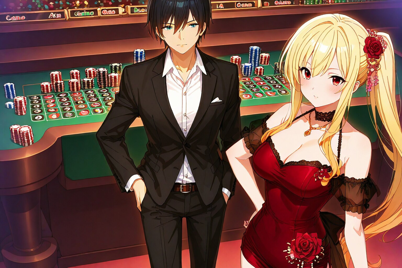 ルーレットの赤い魔法 | の人気AIイラスト・グラビア