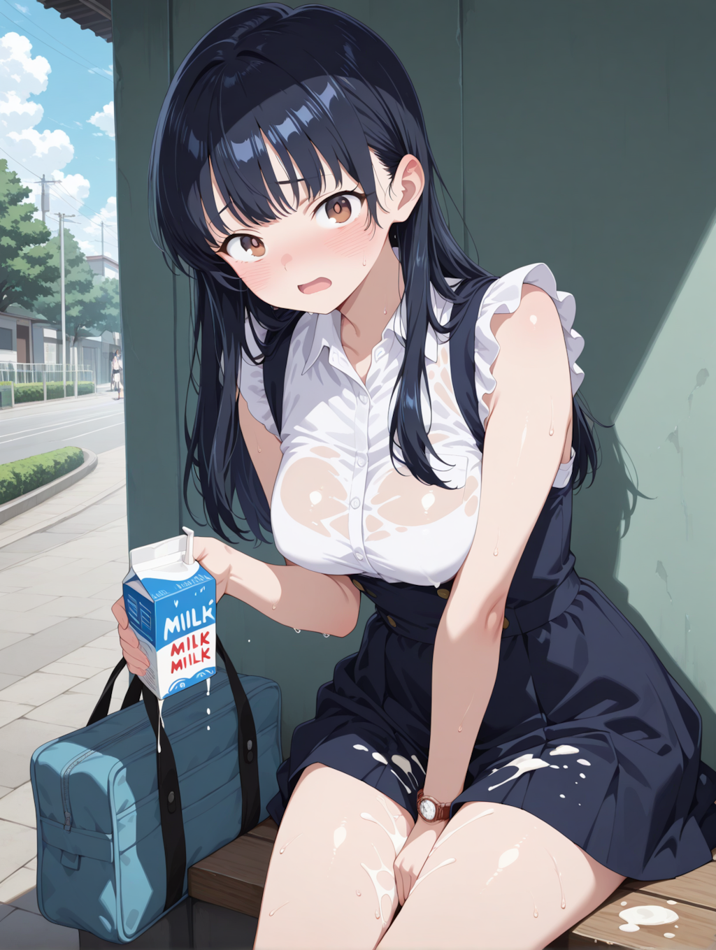 「ミルクこぼれちゃった」