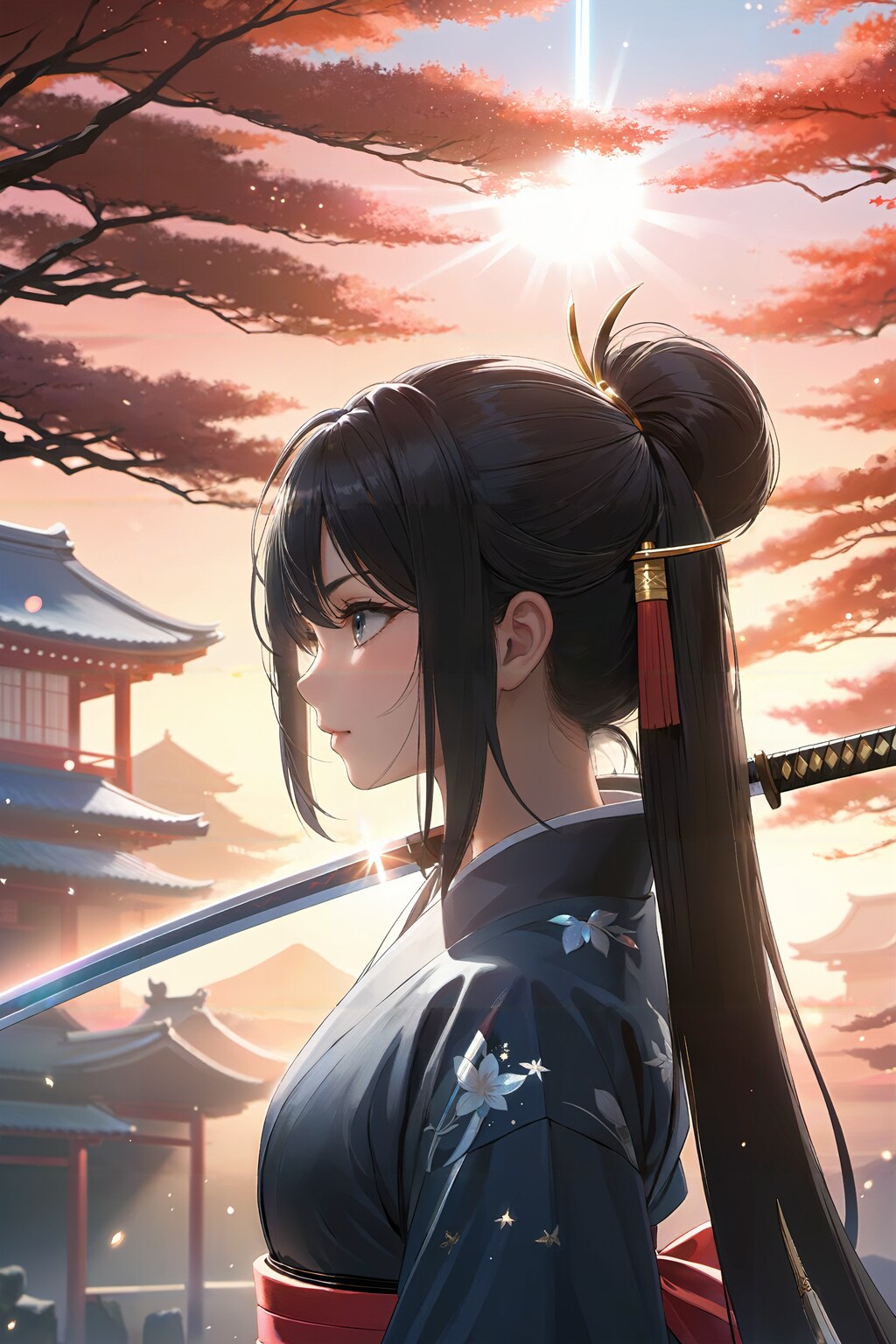 刀剣と黒髪