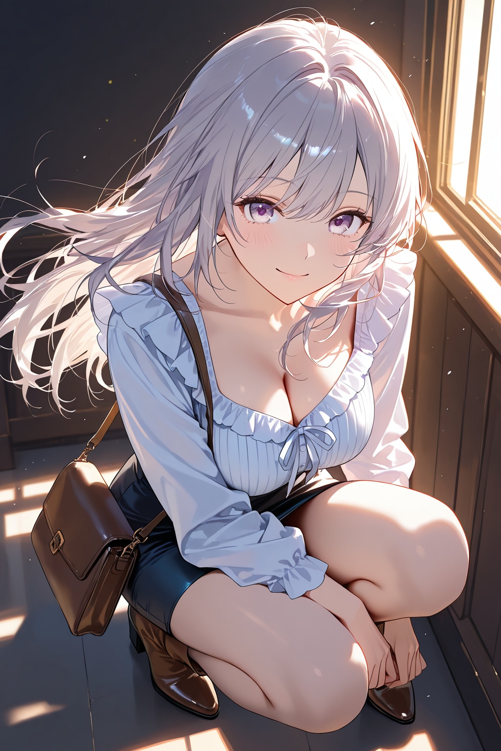 ちょっと待ってね♡　デート準備中のお姉さん | の人気AIイラスト・グラビア