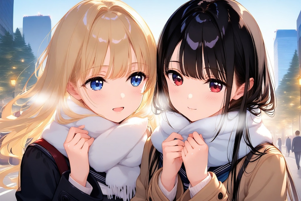 ちちぷいちゃんとししょちゃんの冬デート