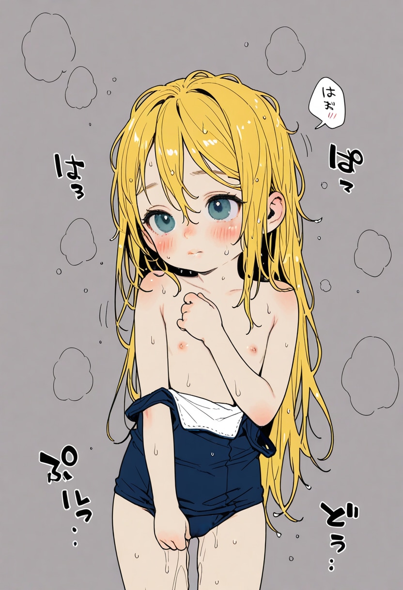 脱ぎかけのスク水割とムズい