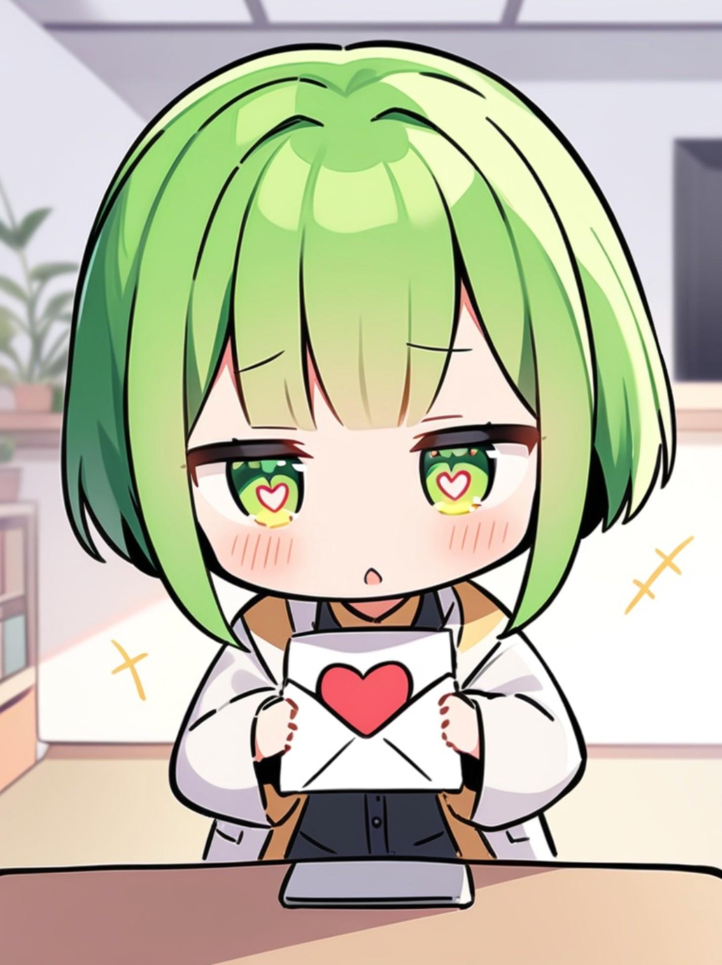 ハートな緑髪ちゃん