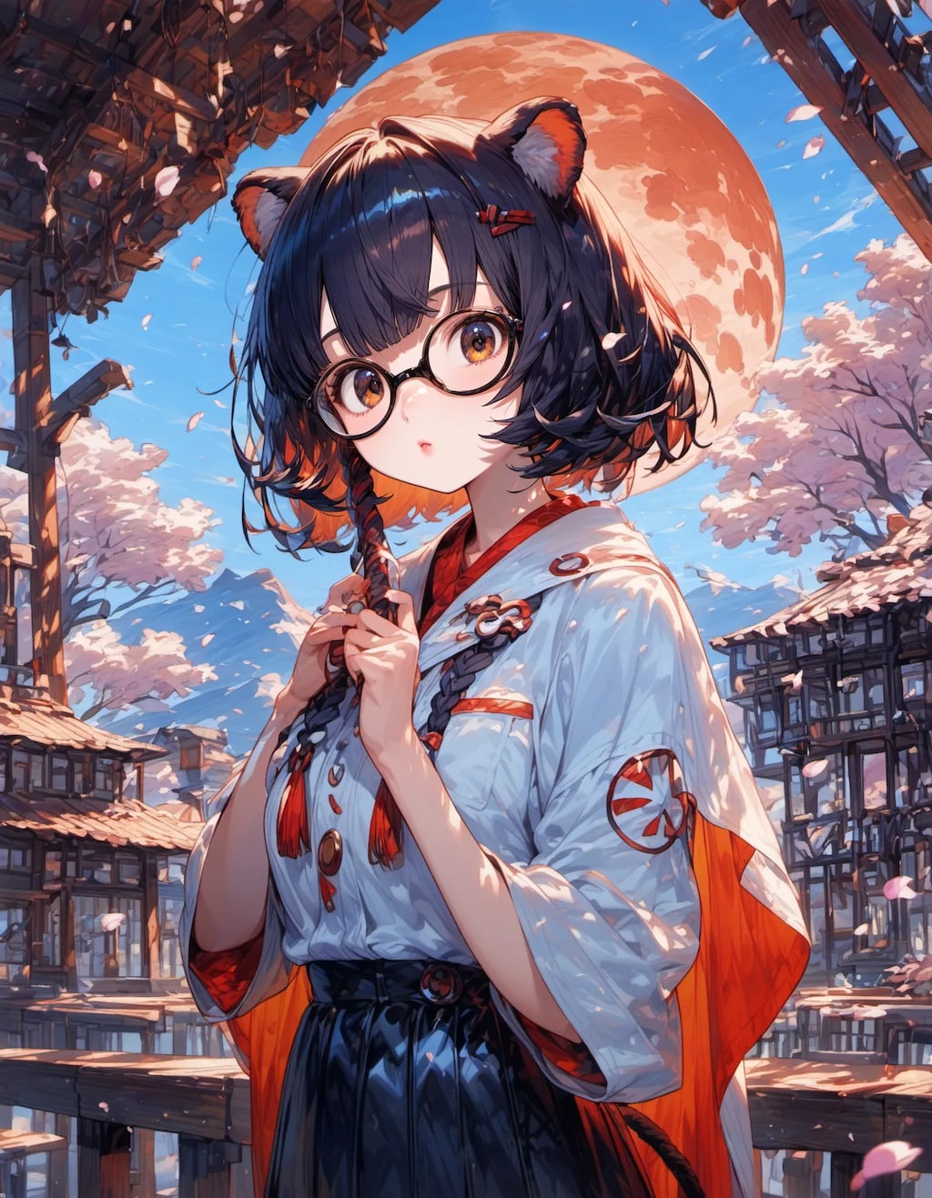 Moonlit Shrine of the Cat-Eared Girl