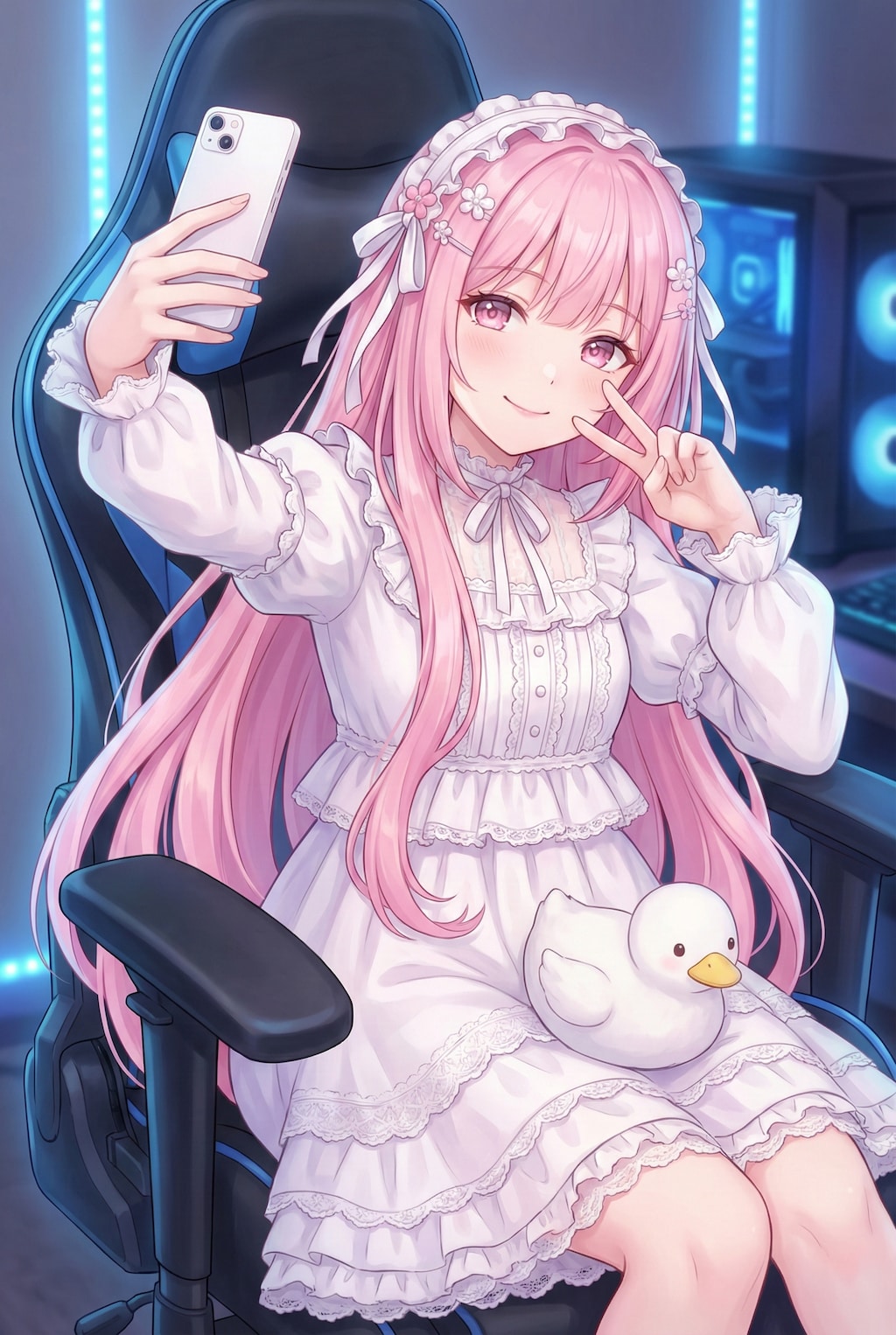 夢少女の宵闇自撮り