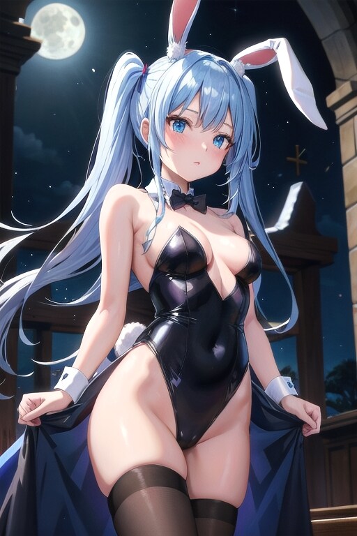 月の黒バニー.3
