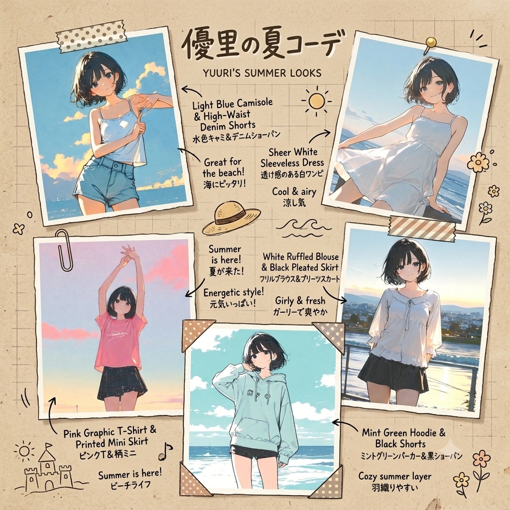 優里の夏コーデ