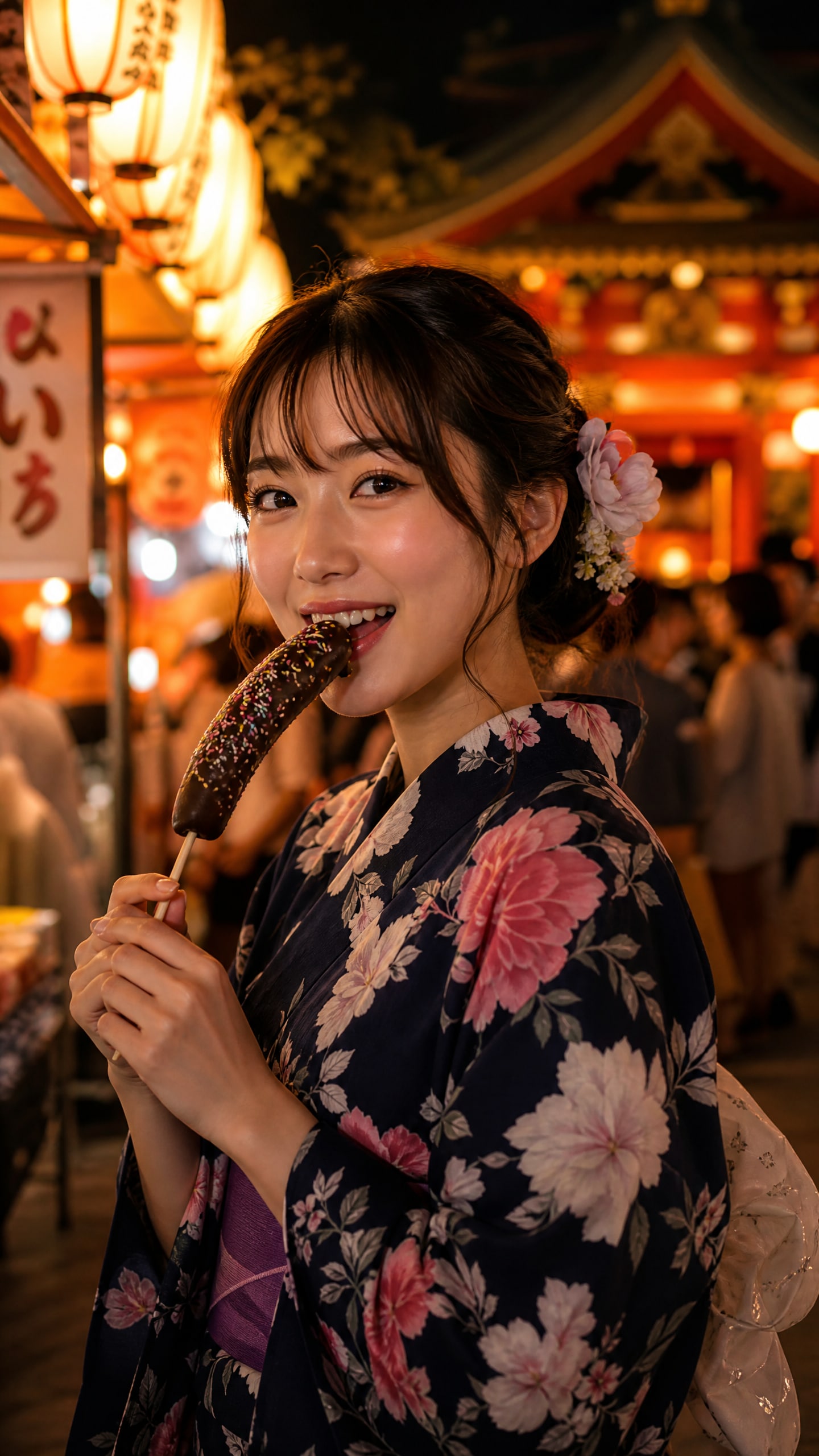 祭りと浴衣とチョコバナナ