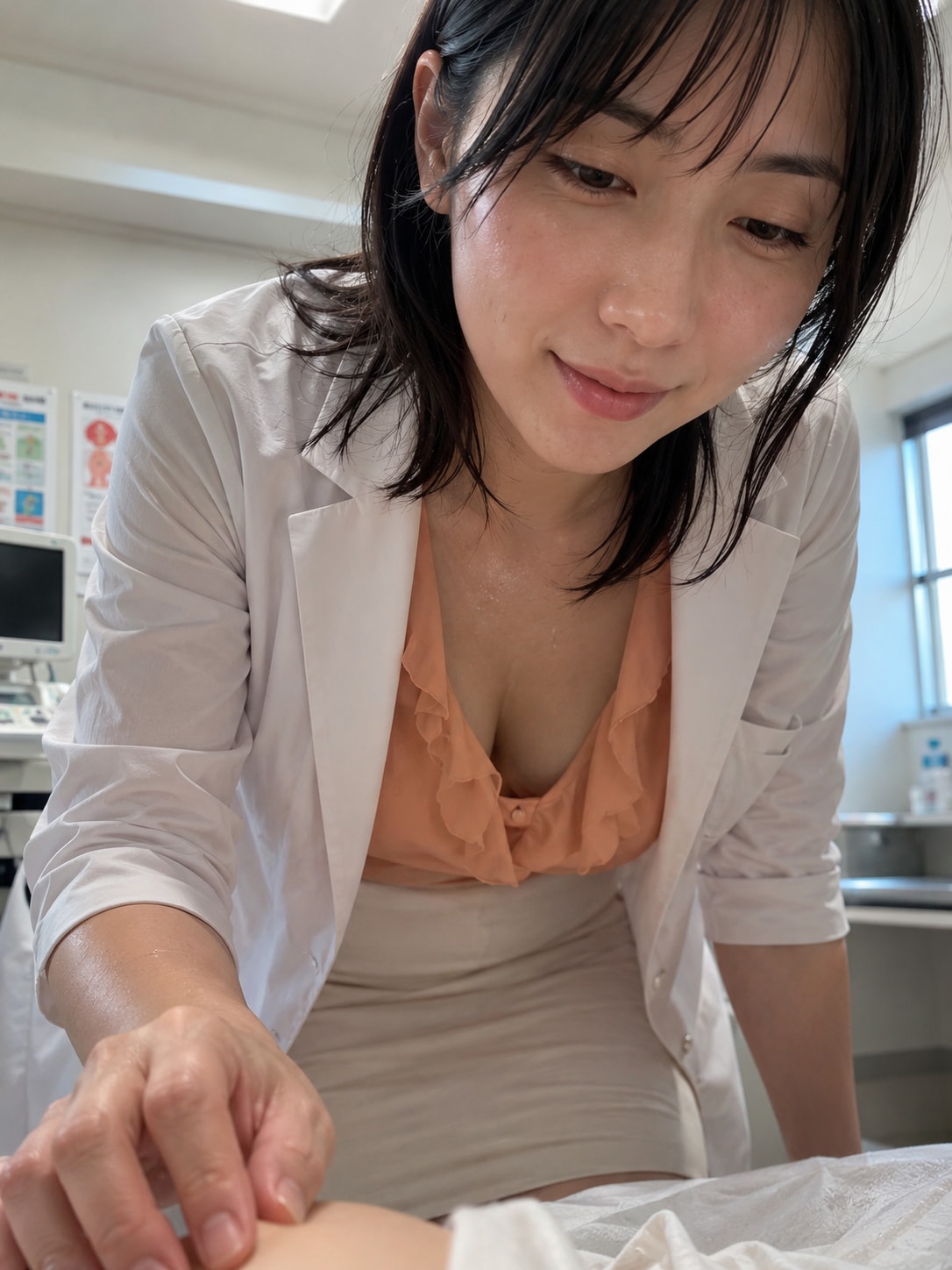 女医の胸元