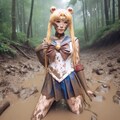 泥だらけのセーラームーンコスプレイヤー 3枚目
