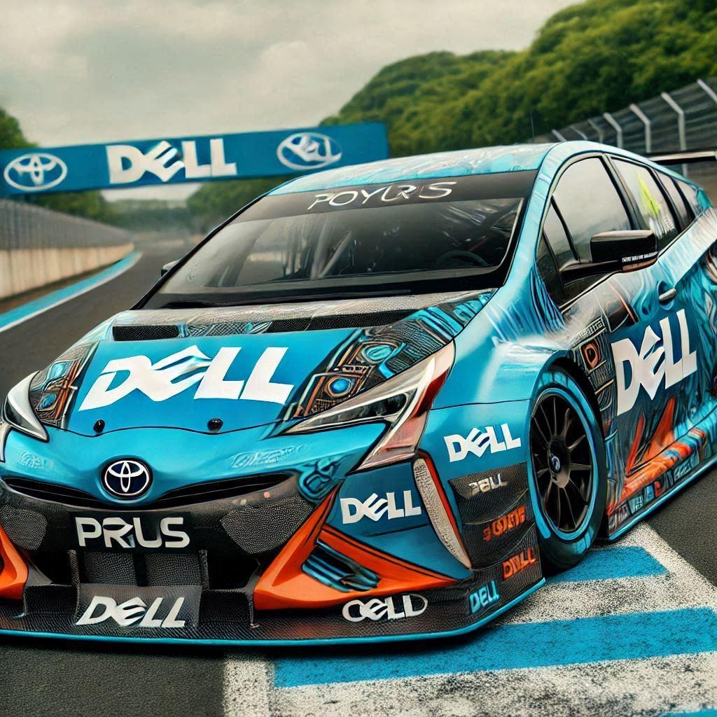 DELLカラートヨタプリウスレーシングカー