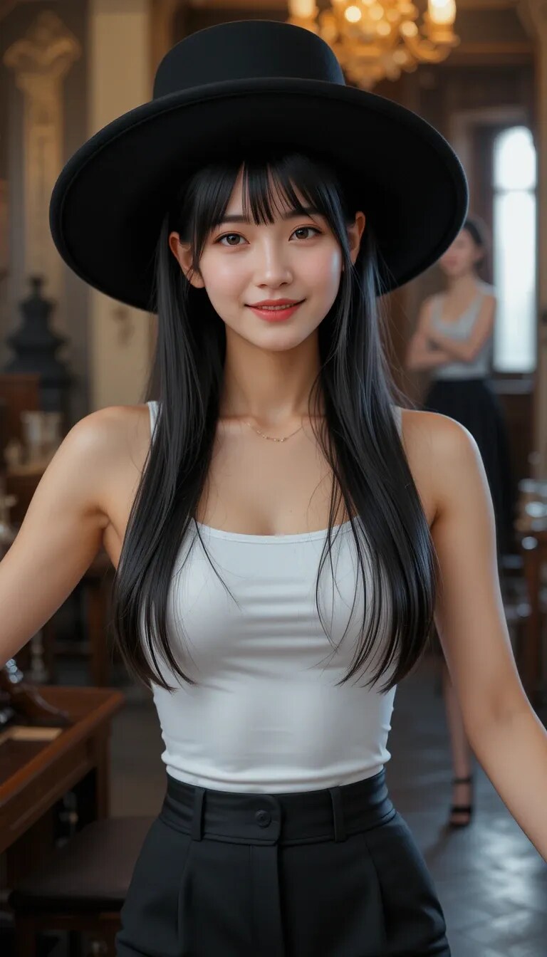 かっこかわいいダンサー白鳥英美梨のブラン城公演　油絵風
