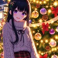 クリスマスイブの黒髪ロング少女と、イルミネーション★(10枚) 4枚目